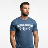 Tactical Descent Core Barbell Triblend Tee – Premium Athletic Crew