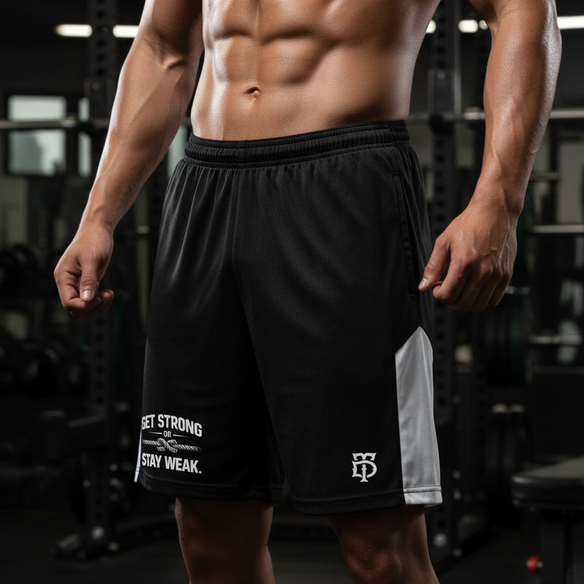 Black/ White 7 inch shorts