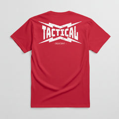 Red gym t-shirt triblend tactical descent