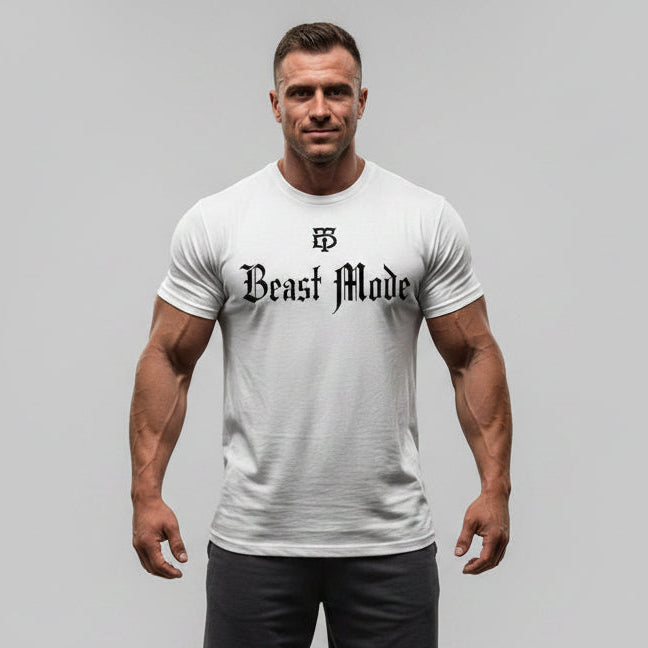 White premium training dual blend tee