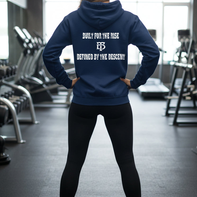 TRUE NAVY unisex zip up hoodie