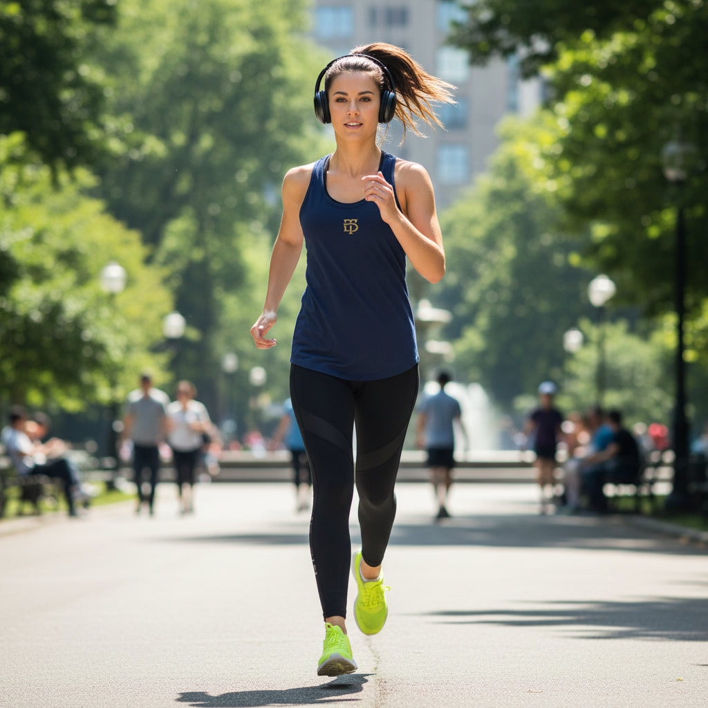 Midnight Navy - Ladies fitness racerback tank top