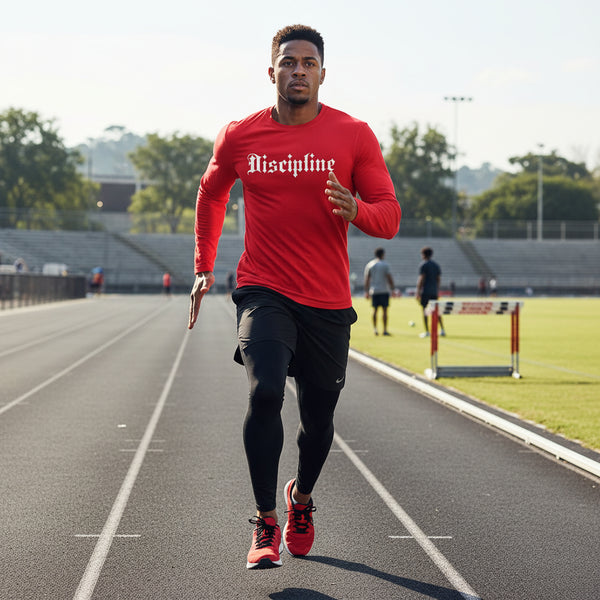 SCARLET Tactical Descent neck label performance tee