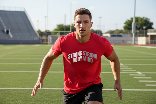 Red Soft CVC fitness t-shirt mindset apparel