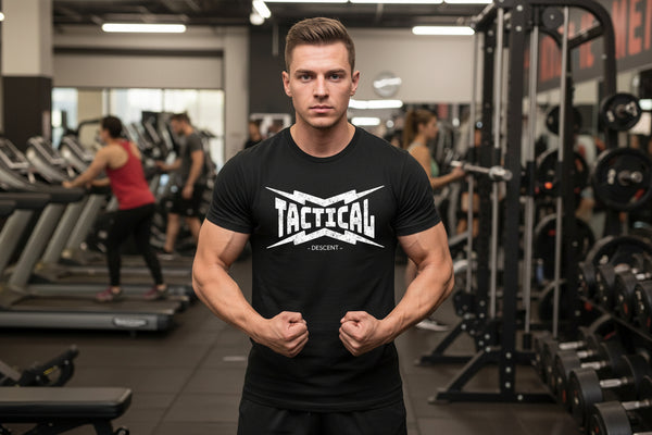 Black Athletic lifestyle shirt Tactical Descent