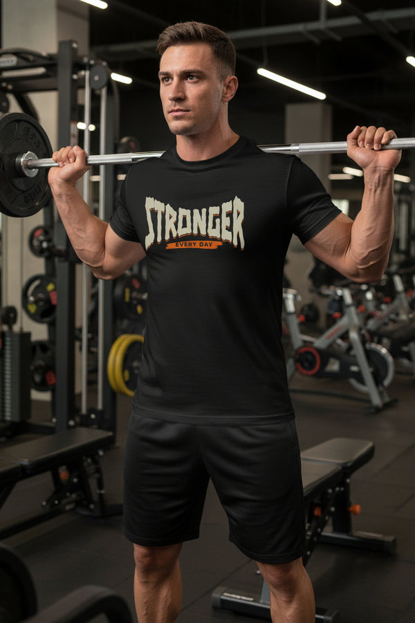 Black Premium CVC athletic training shirt