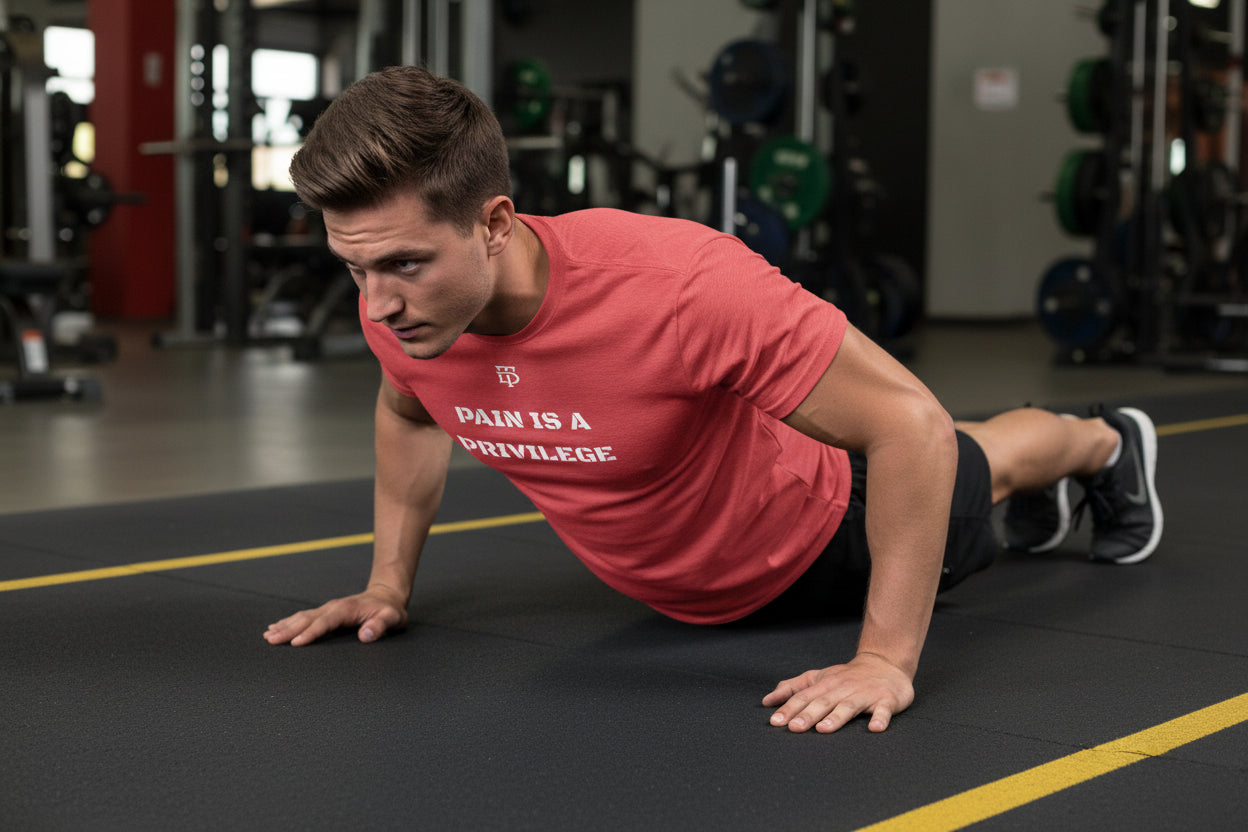 VINTAGE RED Premium triblend athletic training t-shirt