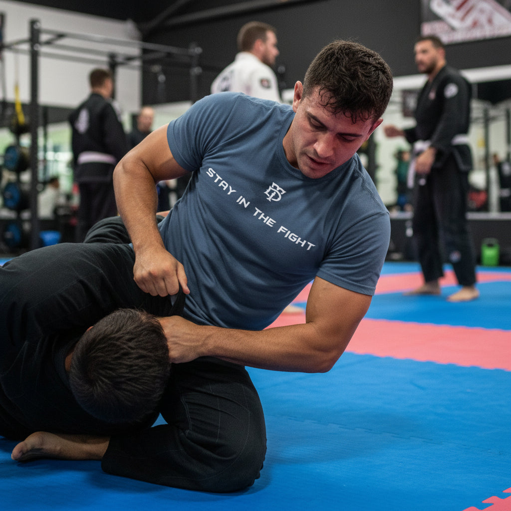 VINTAGE NAVY Men’s triblend motivational workout tee
