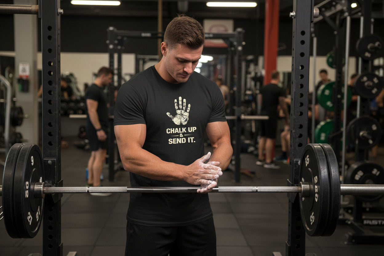 BLACK Motivational workout shirt mens triblend