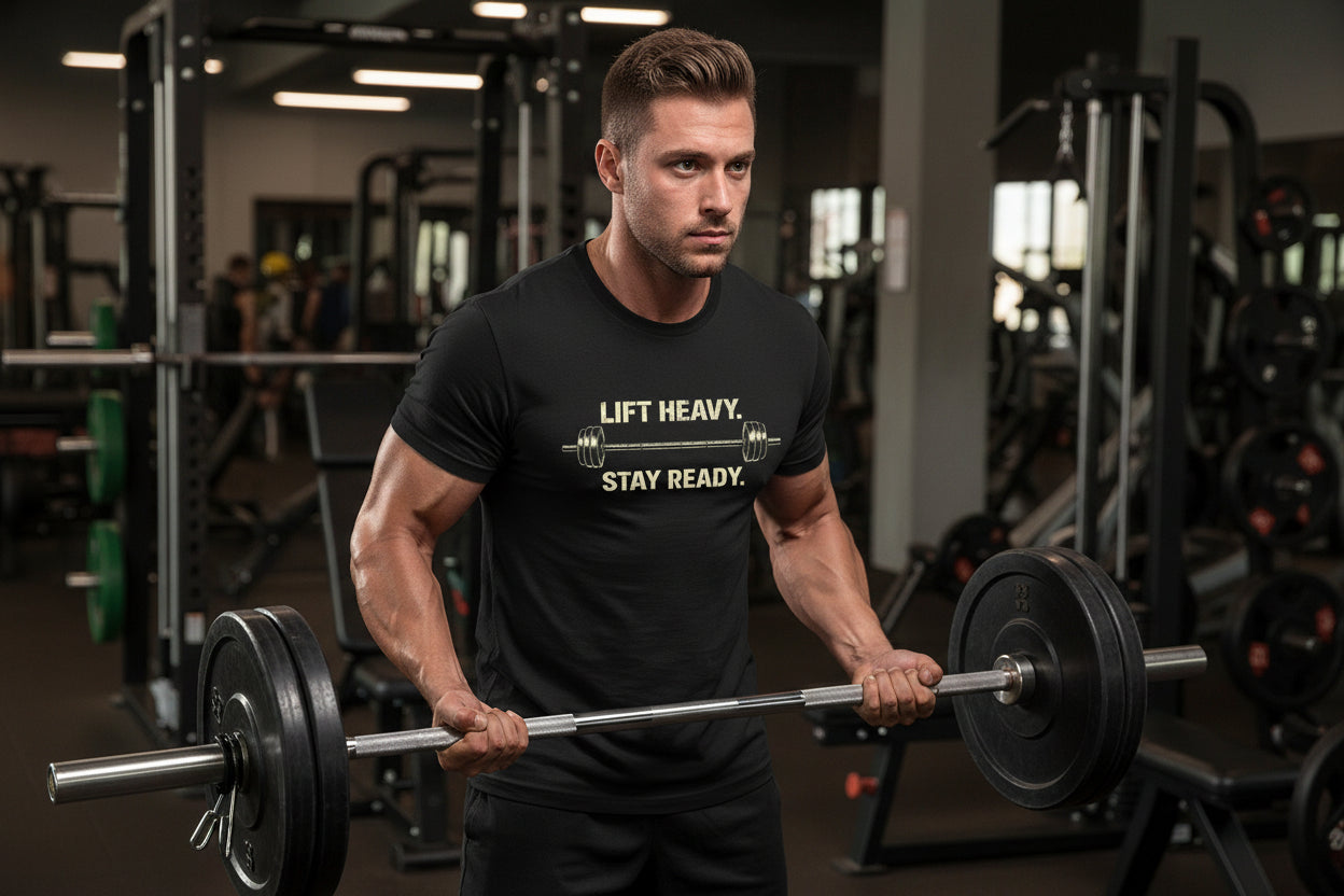 BLACK men's premium triblend athletic shirt