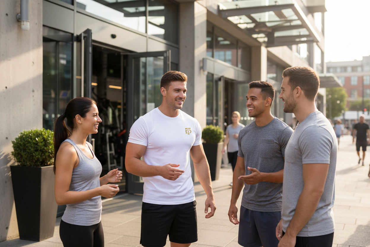 WHITE Fitness lifestyle tee men