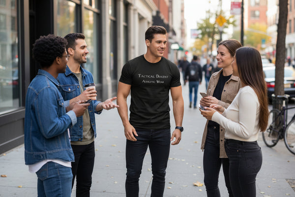 Black Athletic wear branding t-shirt