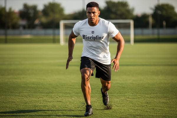 White Premium cotton poly athletic t-shirt