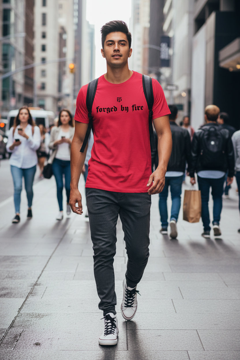 Red Men’s triblend motivational gym shirt