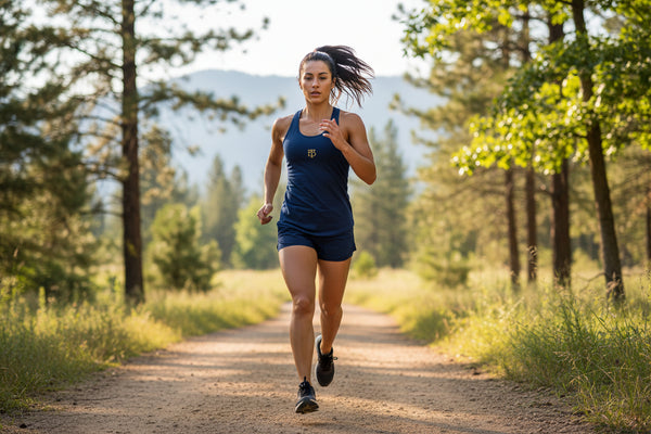 True Navy Athletic women’s moisture-wicking tank top