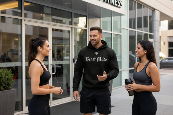 BLACK/ BLACK midweight athletic year round hoodie