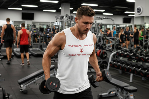 White - polyester tank top