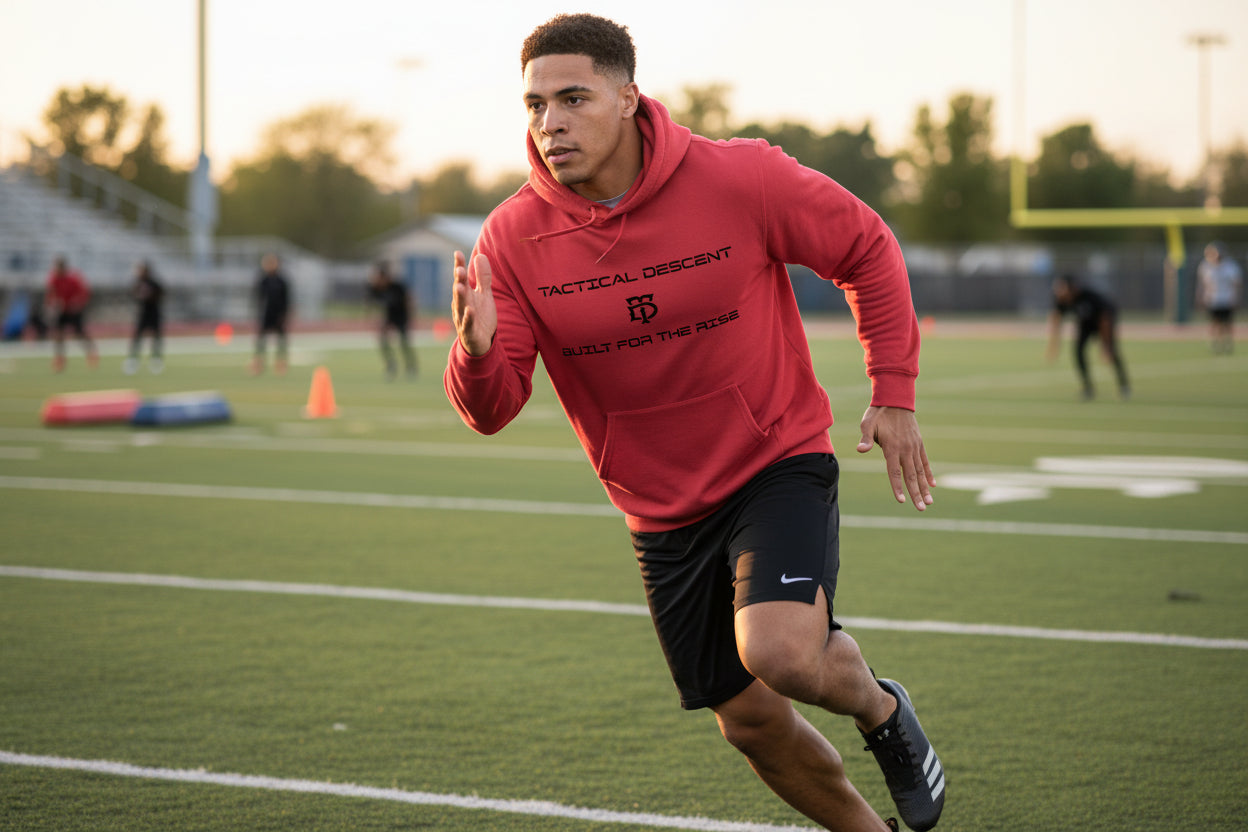 TRUE RED premium fleece athletic hoodie