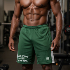 Forest Green/ White 7 inch shorts
