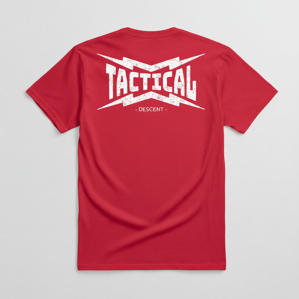 Red gym t-shirt triblend tactical descent