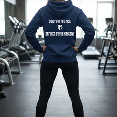 TRUE NAVY unisex zip up hoodie